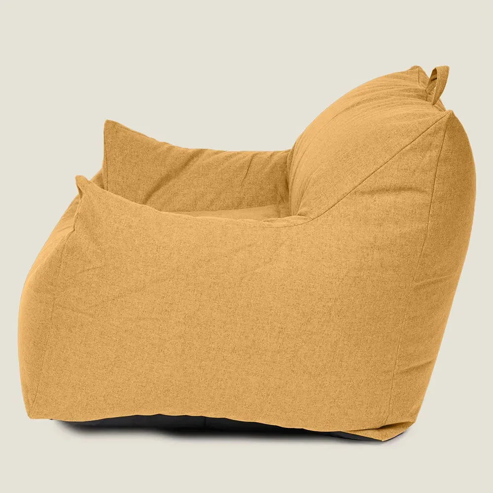 Large Bean Bag Chair - Yellow, Brushed Polyester
