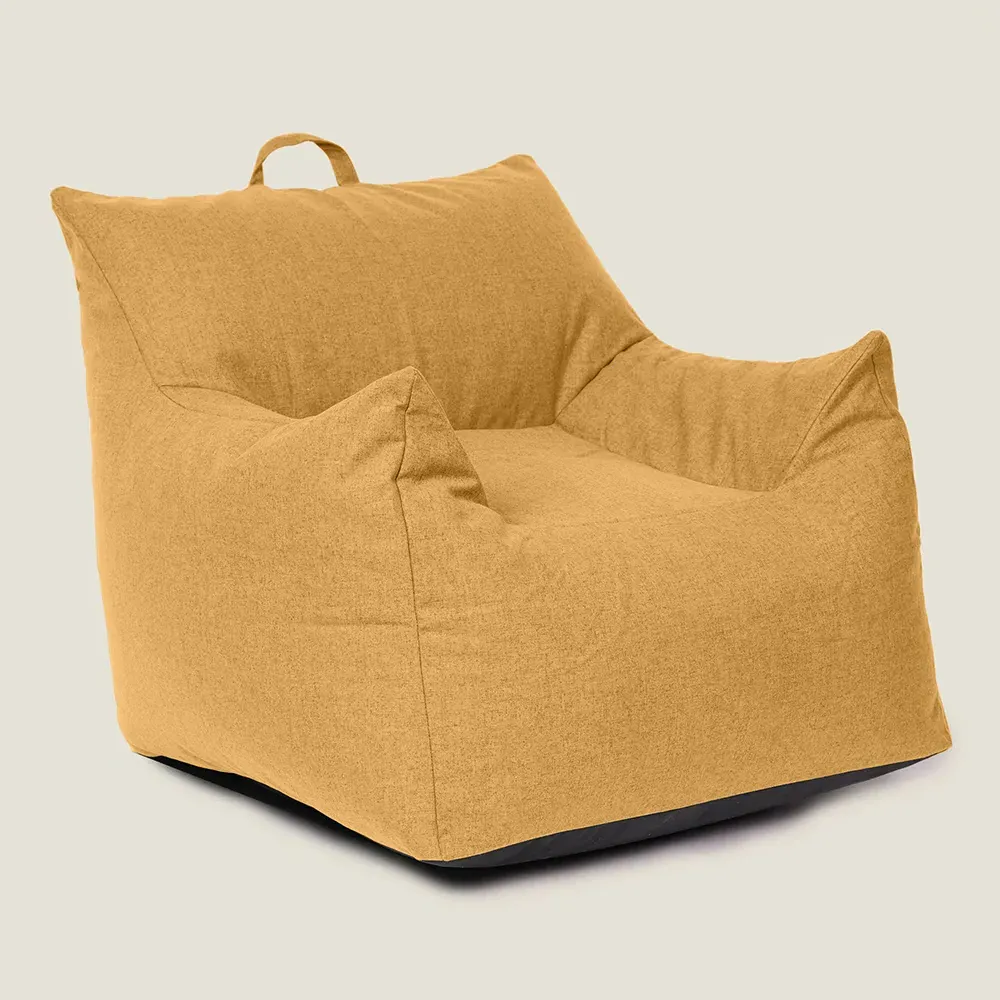 Large Bean Bag Chair - Yellow, Brushed Polyester
