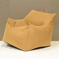 Large Bean Bag Chair - Yellow, Brushed Polyester