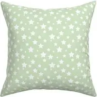 Mint Blue Print Cushion - Blue, Cotton