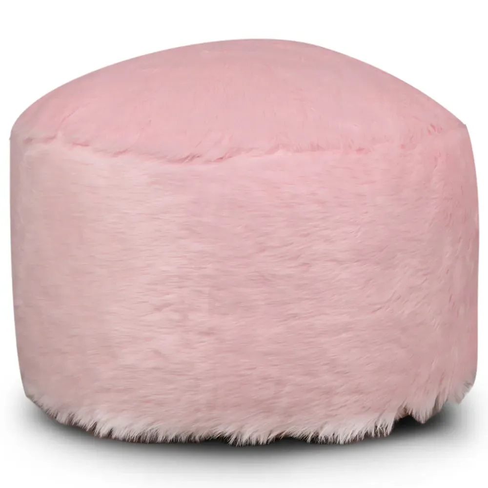 Pink Fur Stool