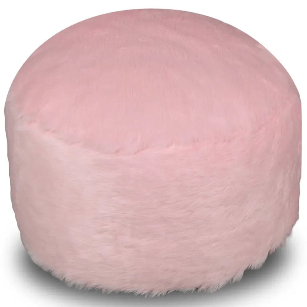 Pink Fur Stool