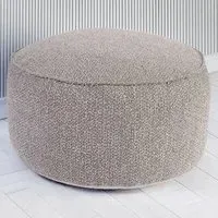 Round Drum Bean Bag - Cream