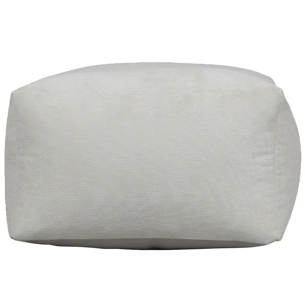 Square Slab Bean Bag - Silver Grey, Cord