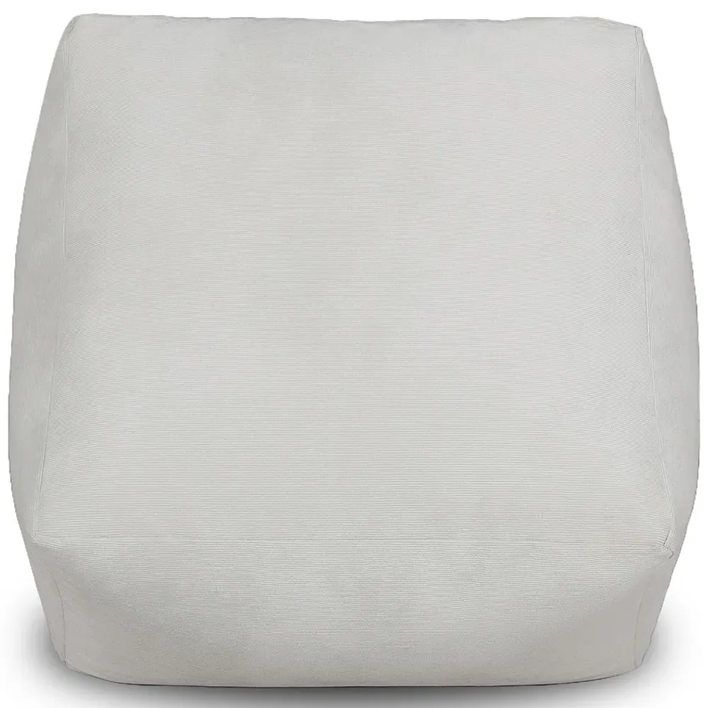 Square Slab Bean Bag - Silver Grey, Cord