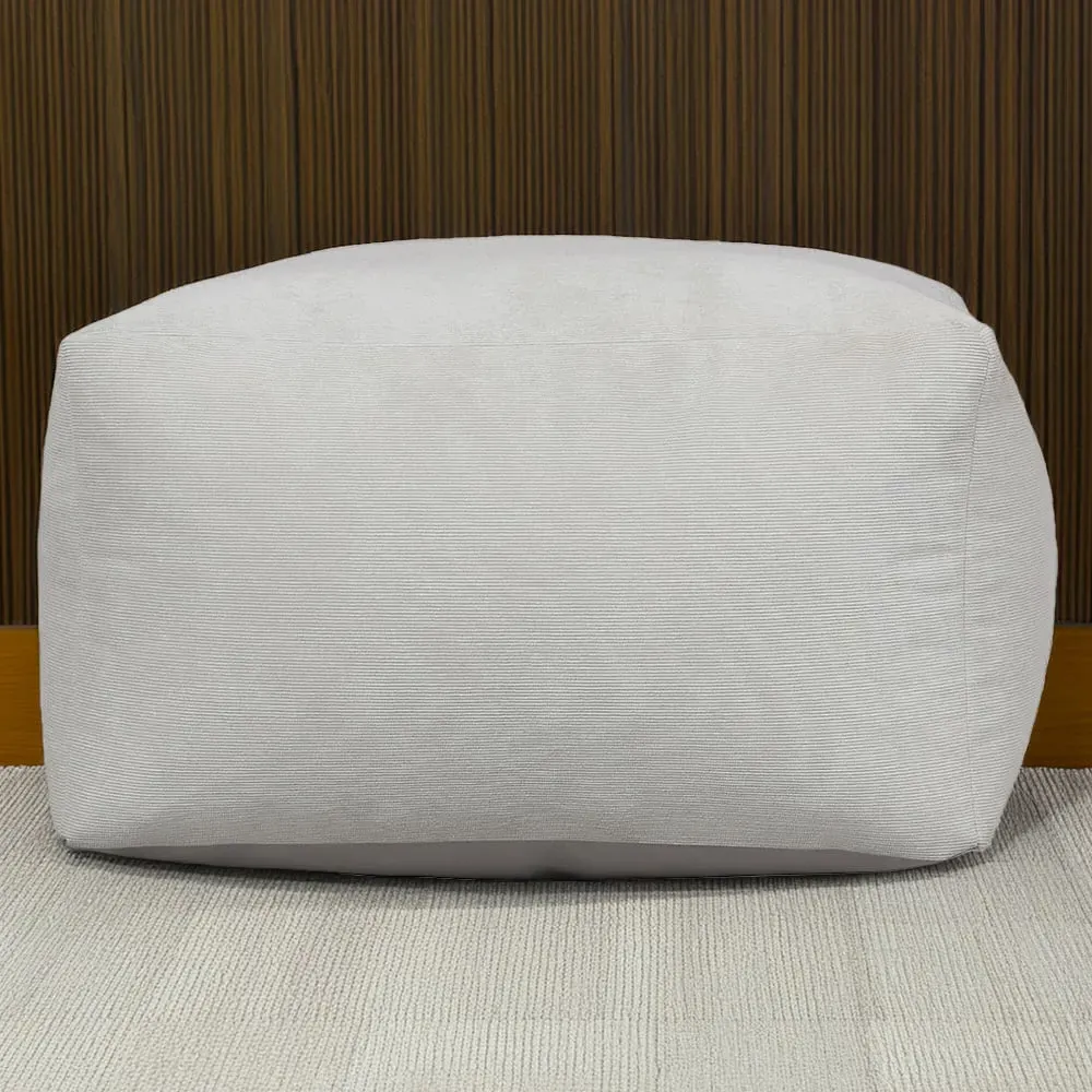 Square Slab Bean Bag - Silver Grey, Cord image