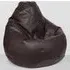 Tear Drop Bean Bag - Brown, Faux Leather