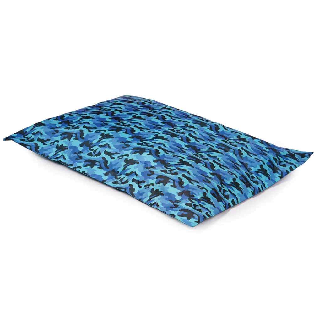 XL Floor Cushion - Blue, Camo Print