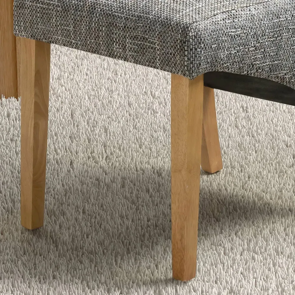 Set of 2 Dining Chairs - Grey, Tweed