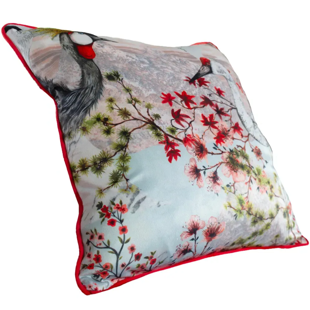 Tsuru Nichi Cushion 50x50cm - Blue image