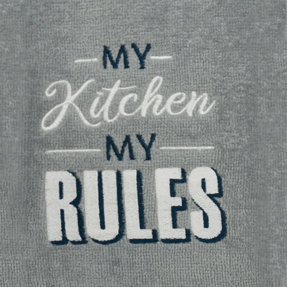 3 Piece My Kitchen My Rules Tea Towel Set - Multi