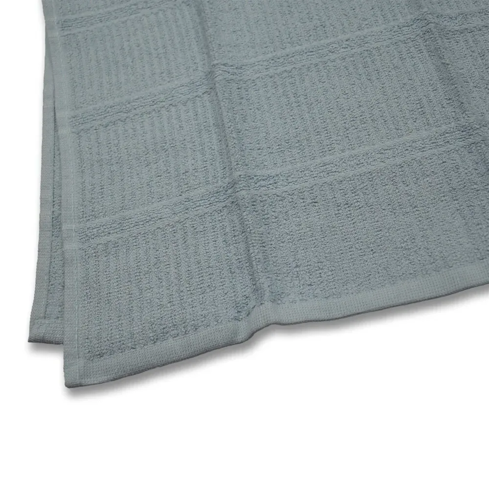 Green Ripple Stripes Tea Towel 3 Pack - Blue, Cotton