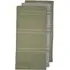 Green Ripple Stripes Tea Towel 3 Pack - Taupe, Cotton
