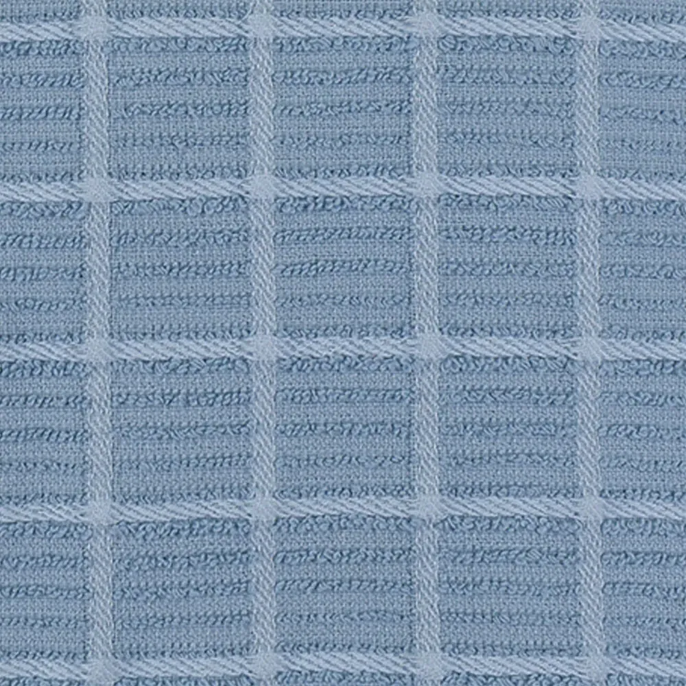 Ripple Check Tea Towel 3 Pack - Blue, Cotton
