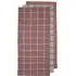 Ripple Check Tea Towel 3 Pack - Pink, Cotton