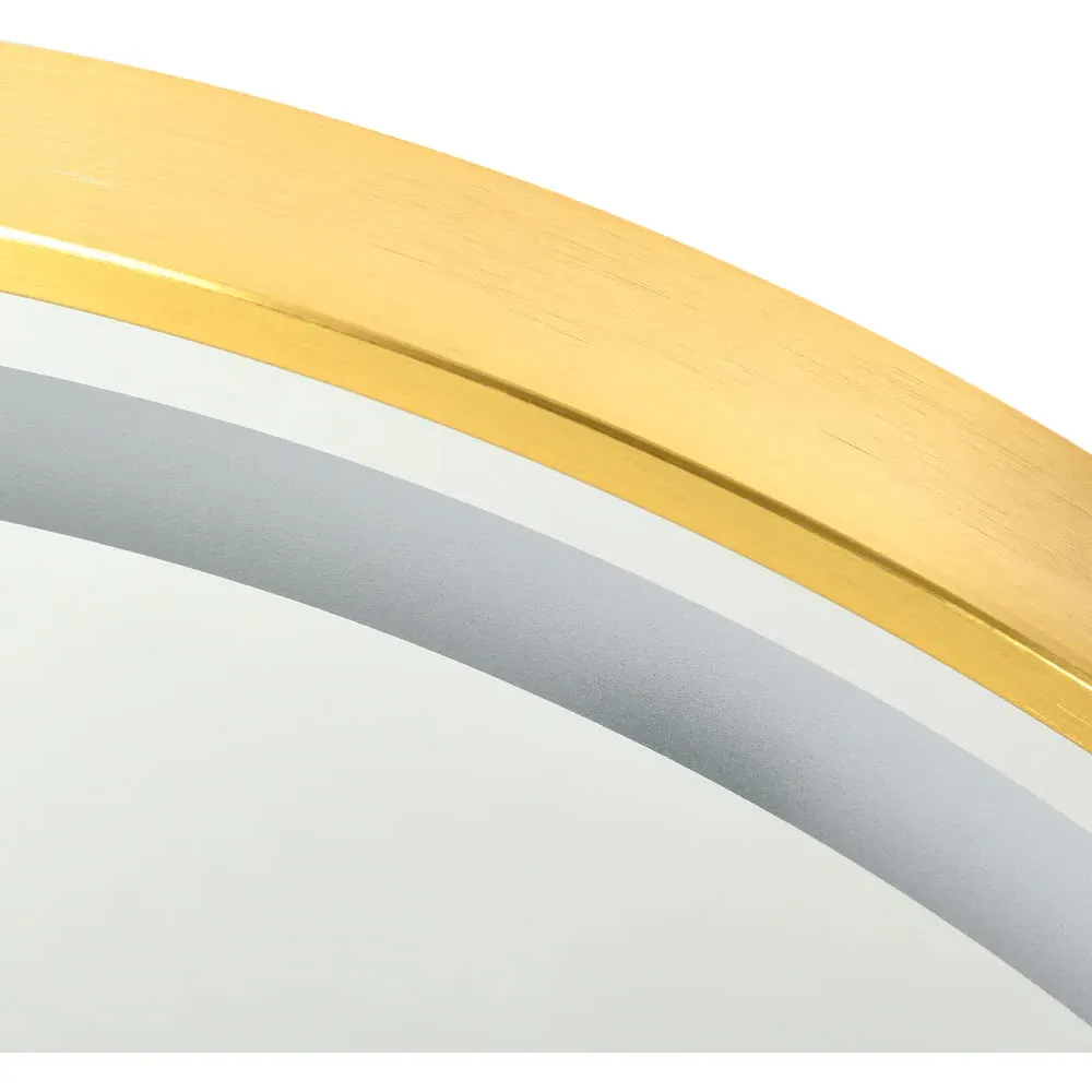 Round LED Bathroom Mirror - Gold