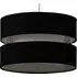 2 Tier Pendant Light Shade - Black, Fabric
