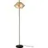 Aspen Tiered Floor Lamp - Brass, Amber Glass