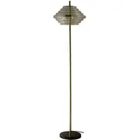 Aspen Tiered Floor Lamp - Brass, Clear Glass