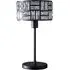 Bronx Acrylic Glass Drum Shade Table Lamp - Black