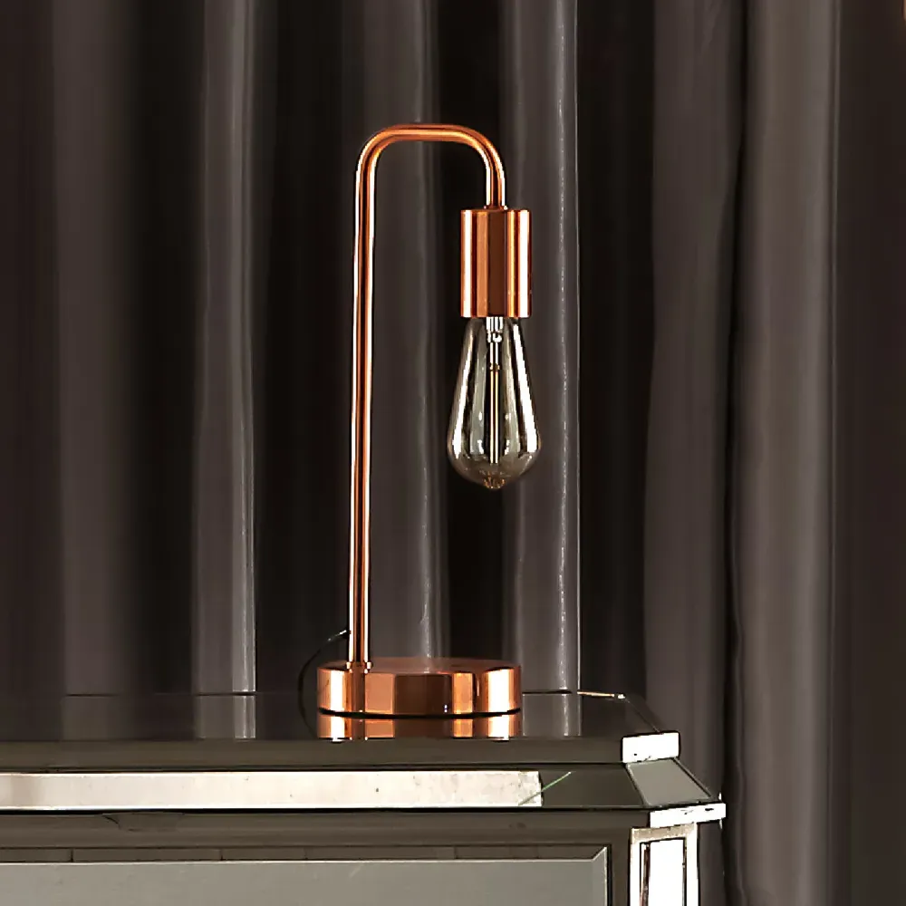 Caitlin Industrial Table Lamp - Copper, Metal