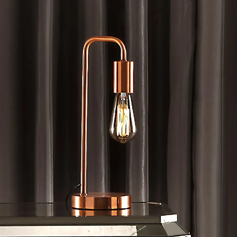 Caitlin Industrial Table Lamp - Copper, Metal