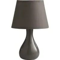 Calvin Ceramic Table Lamp with Linen Shade - Grey