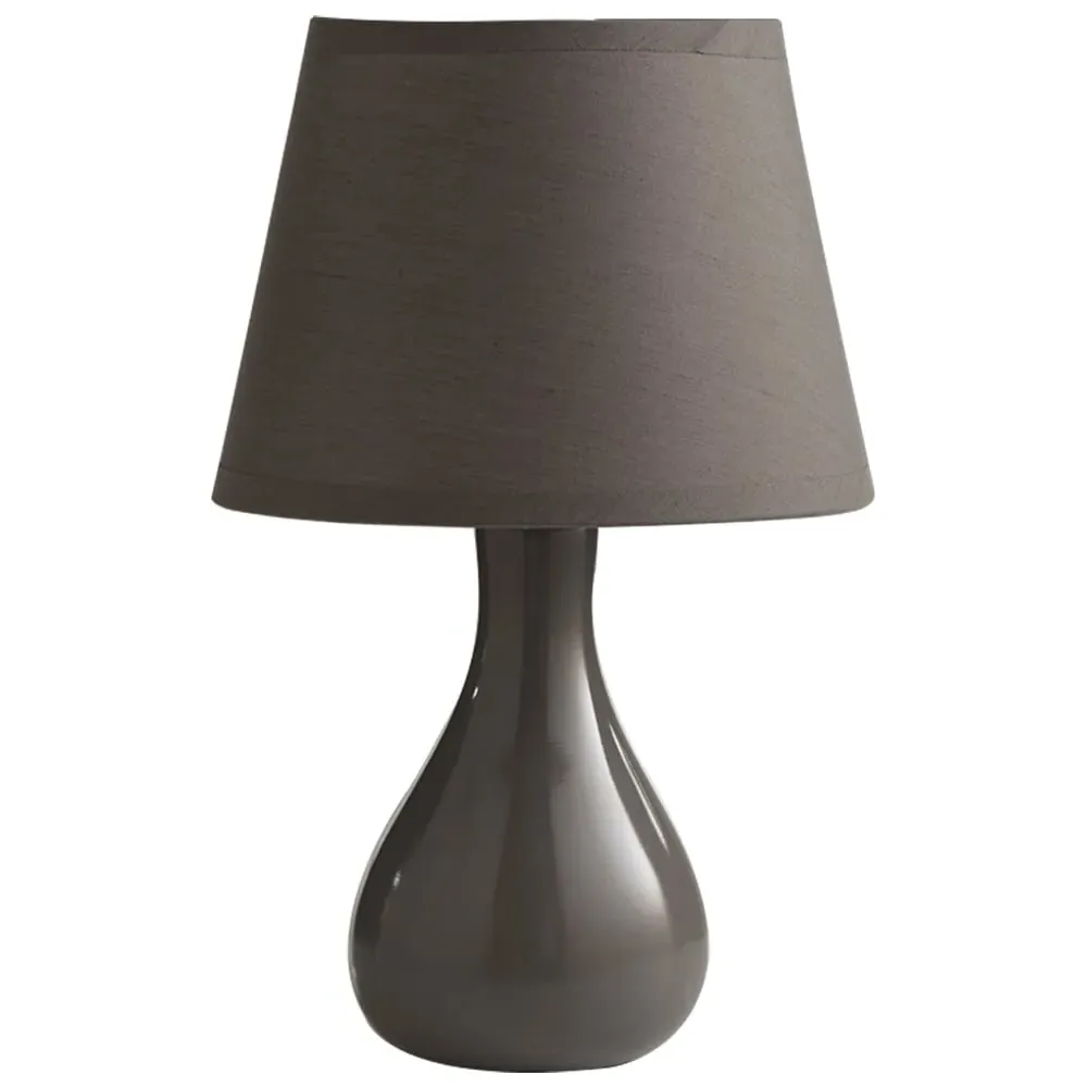Calvin Ceramic Table Lamp with Linen Shade - Grey image