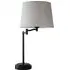 Chancery Swing Arm Table Lamp - Black, Linen