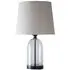 Chelsea Glass Table Lamp - Black, Linen