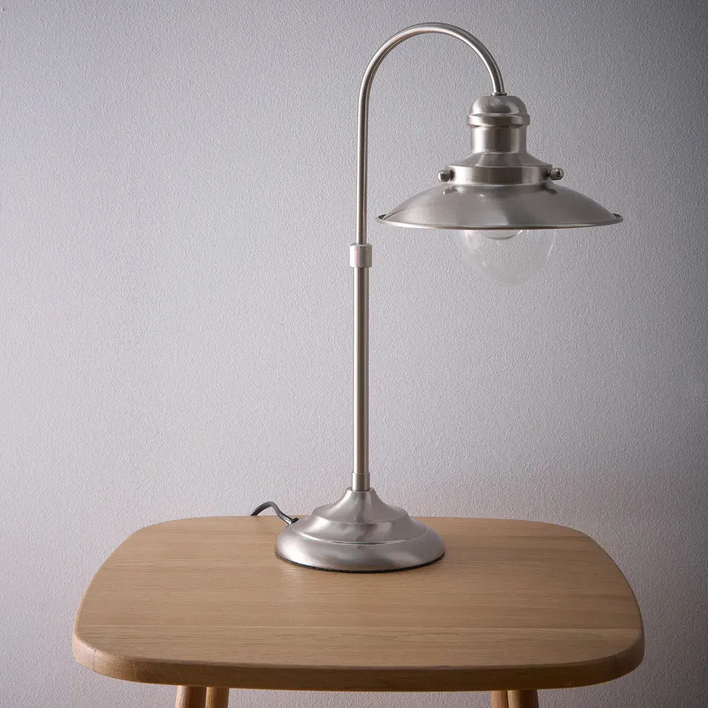 Chester Fisherman Table Lamp - Silver, Metal