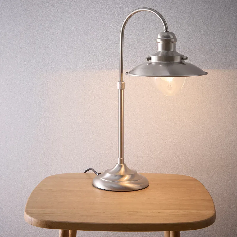 Chester Fisherman Table Lamp - Silver, Metal