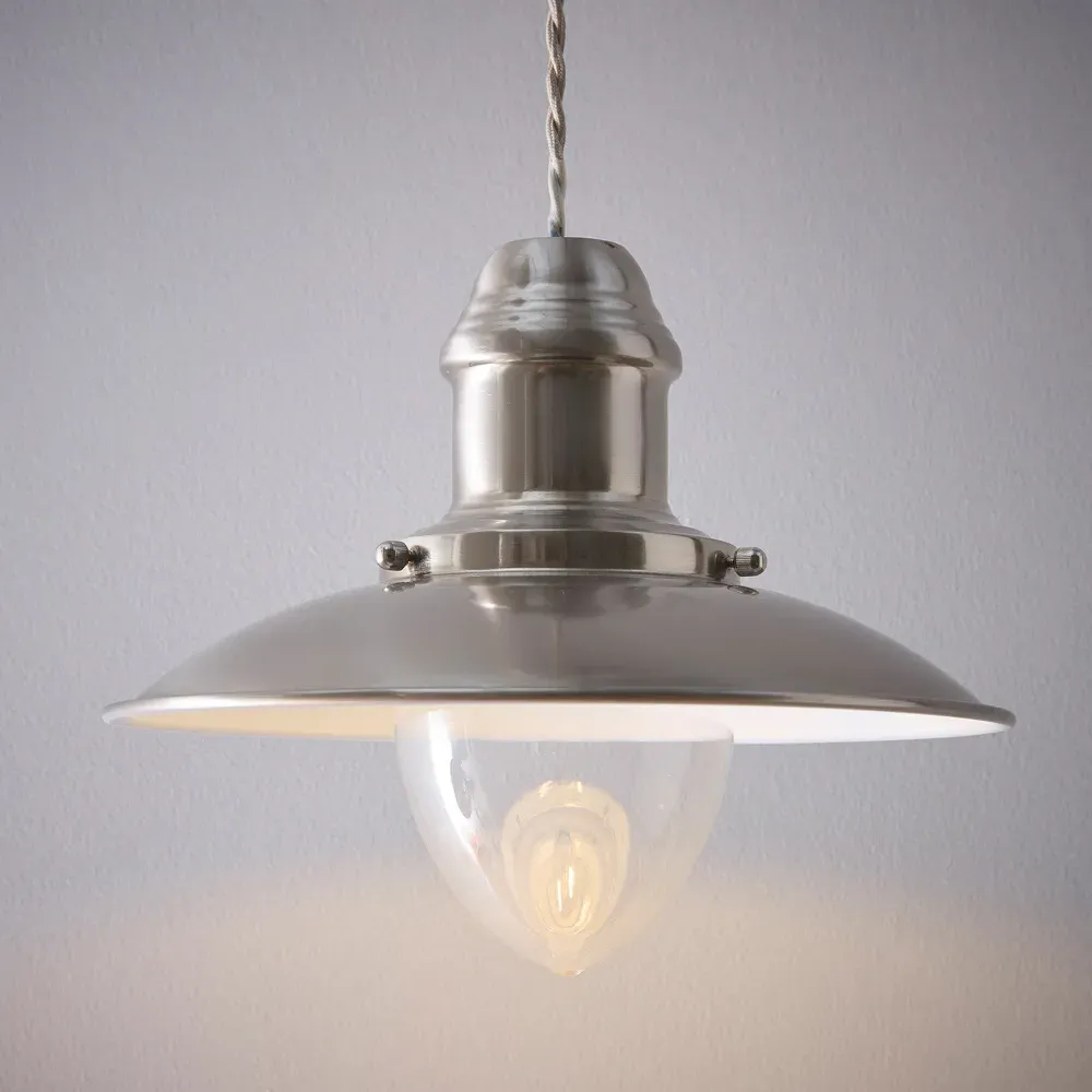 Chester Pendant Light - Satin Nickel, Metal