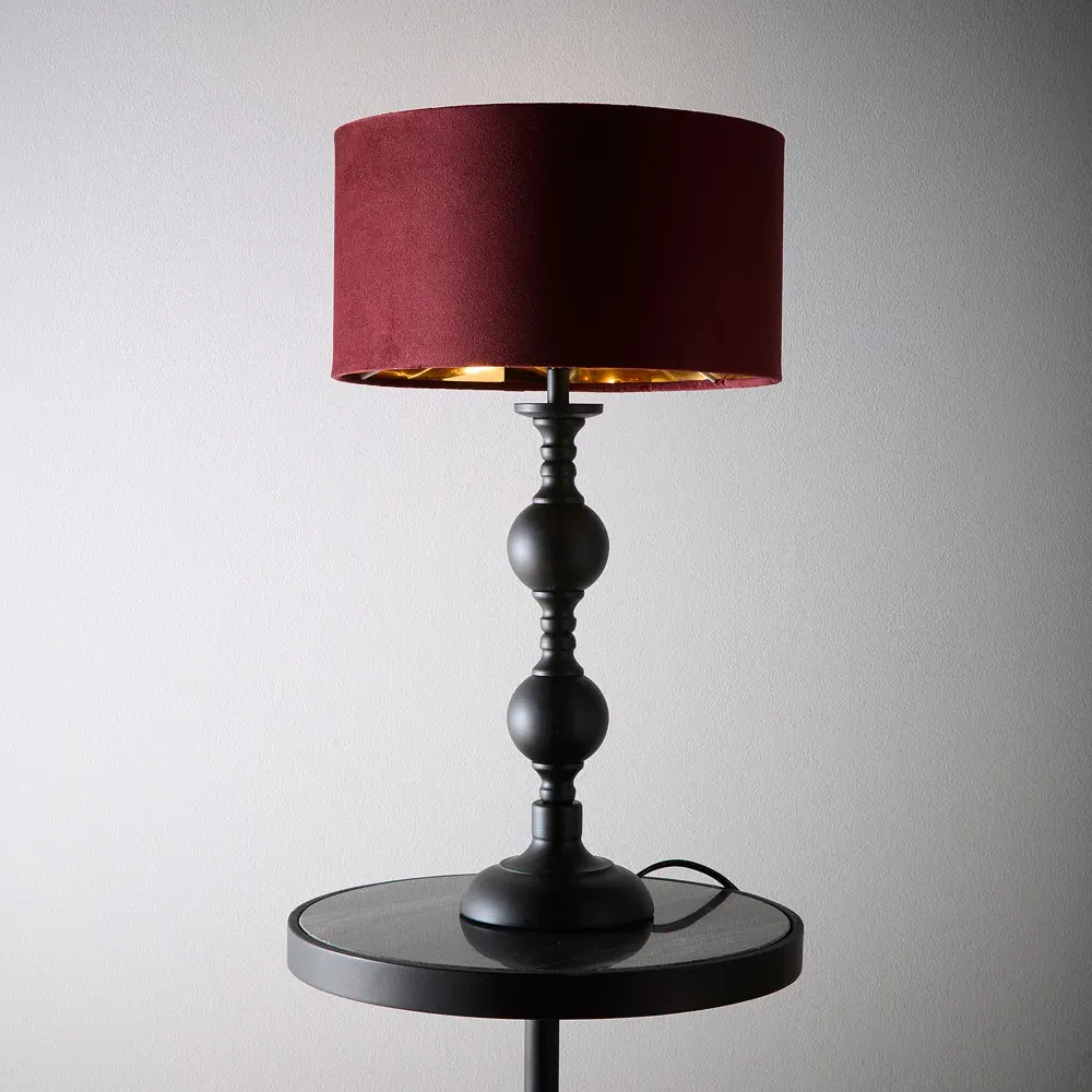 Churchgate Table Lamp - Black, Metal