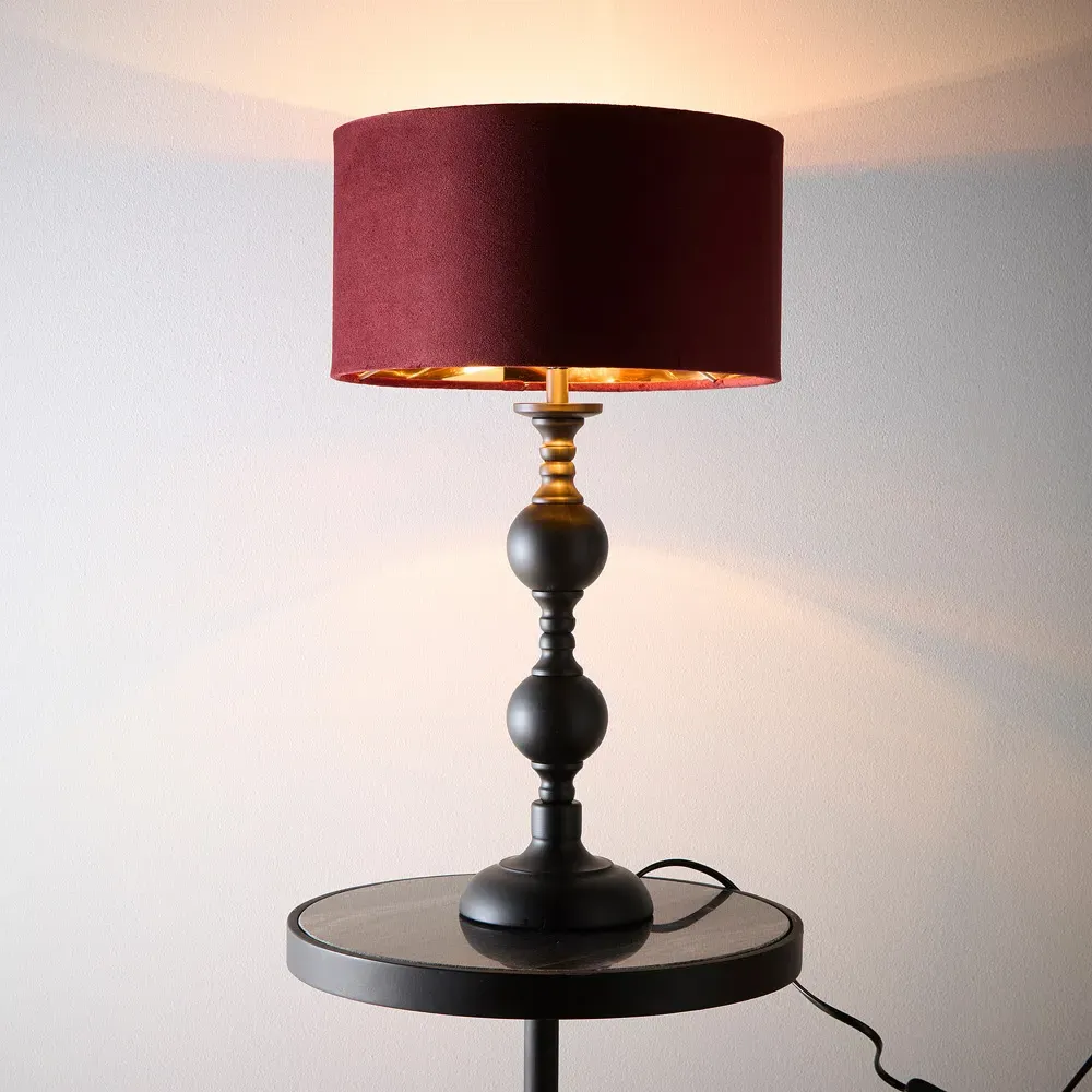 Churchgate Table Lamp - Black, Metal