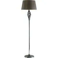 Compton Twisted Floor Lamp - Chrome, Metal