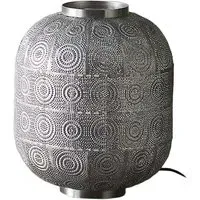 Enva Moroccan Table Lamp - Satin Nickel, Metal