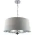 Giovanna 3 Light Drum Shade Chandelier - Cream, Chrome