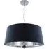 Giovanna 3 Light Drum Shade Chandelier - Navy, Chrome