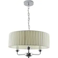 Giulia 3 Light Drum Shade Chandelier - Cream, Chrome