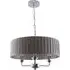 Giulia 3 Light Drum Shade Chandelier - Grey, Chrome