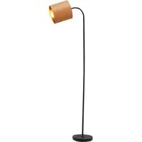 Hove Floor Lamp with Adjustable Head - Ochre, Velvet