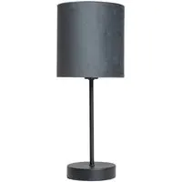 Hove Table Lamp - Grey, Velvet