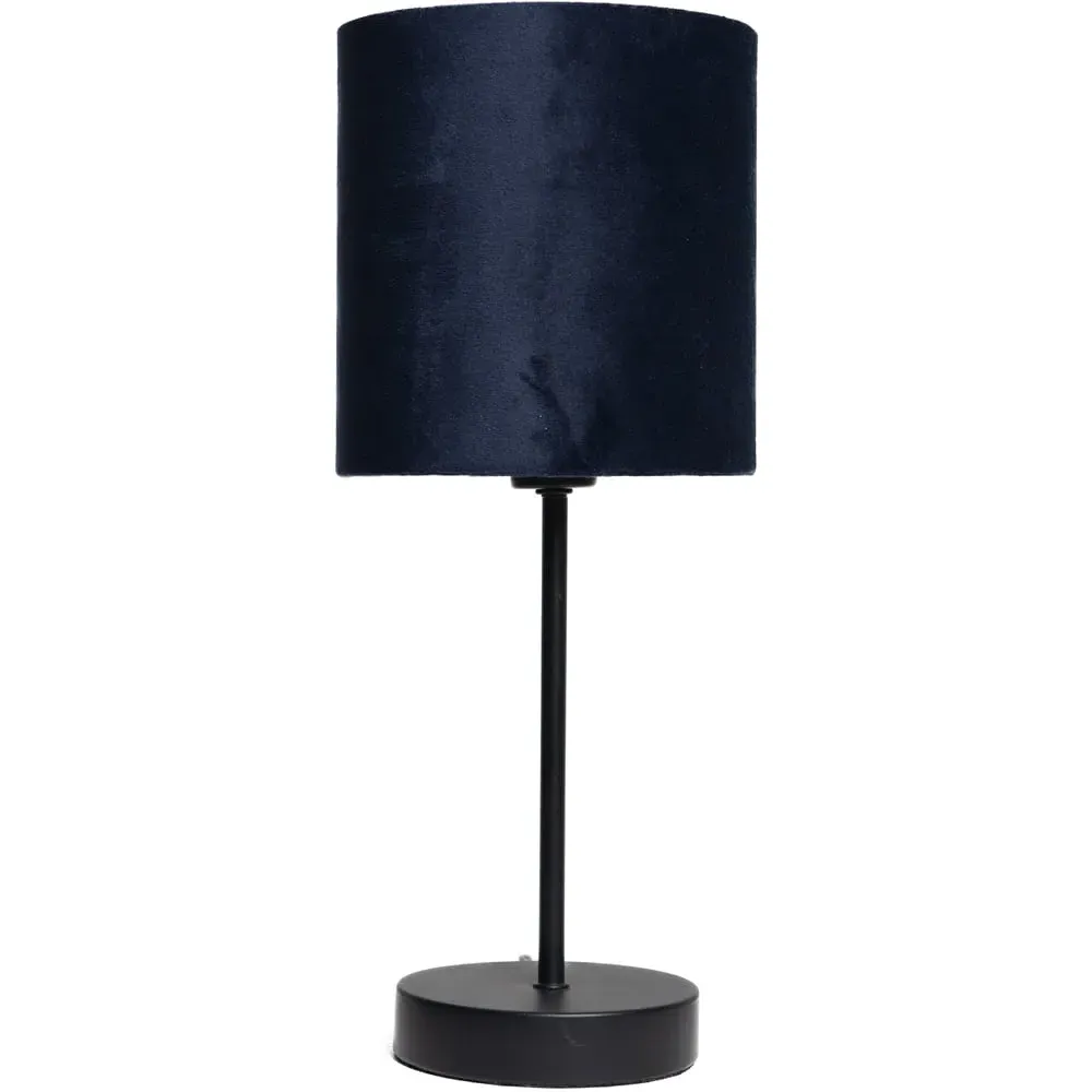 Hove Table Lamp - Navy, Velvet image