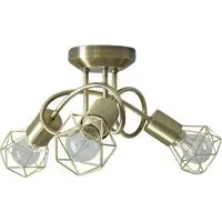 Juno 3 Light Geometric Ceiling Light - Gold, Brass
