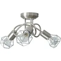 Juno 3 Light Geometric Ceiling Light - Silver, Chrome