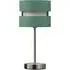 Layered Fabric Shade Chrome Table Lamp - Blue