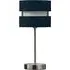Layered Fabric Shade Chrome Table Lamp - Blue