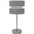 Layered Fabric Shade Chrome Table Lamp - Grey