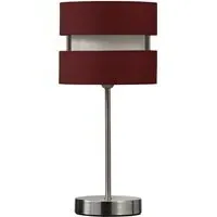 Layered Fabric Shade Table Lamp - Wine